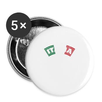 Italia Italy Italy Flag Holiday - Buttons large 2.2''/56 mm (5-pack) - white - Front