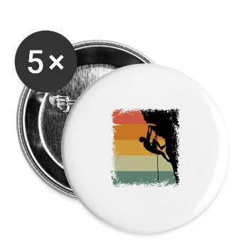 Vintage Climbing Gift Climber Gear - Buttons large 2.2''/56 mm (5-pack) - white - Front