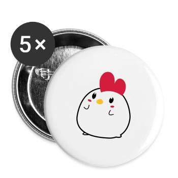 chick - Buttons large 2.2''/56 mm (5-pack) - white - Front