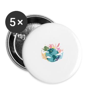 Il n’y a pas de planète B There is no Planet B - Lot de 5 grands badges (56 mm) - blanc - Devant