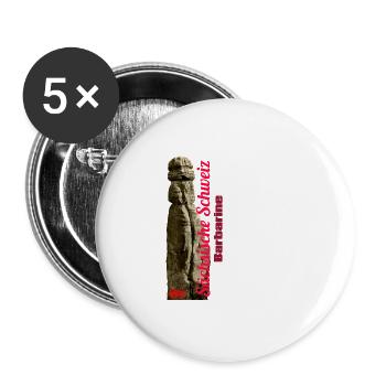 Sächsische Schweiz - Barbarine - Buttons groß 56 mm (5er Pack) - Weiß - Vorne