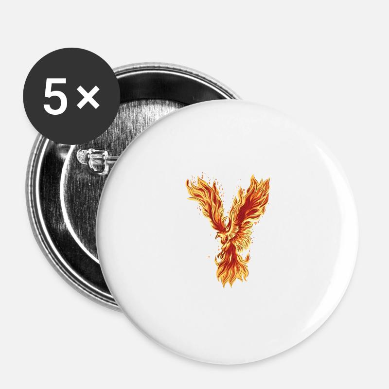 Fire Phoenix Fire Phoenix Order FireBird - Buttons large 2.2''/56 mm (5-pack) - white