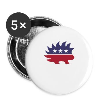 Dont Tread On Anyone Porcupine Libertarian Humor F - Buttons large 2.2''/56 mm (5-pack) - white - Front