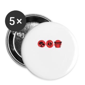 drôle koi kois carpe idée cadeau éleveur de koi - Lot de 5 grands badges (56 mm) - blanc - Devant