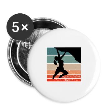 Climbing mountain mountains hiking climbing wall - Buttons large 2.2''/56 mm (5-pack) - white - Front