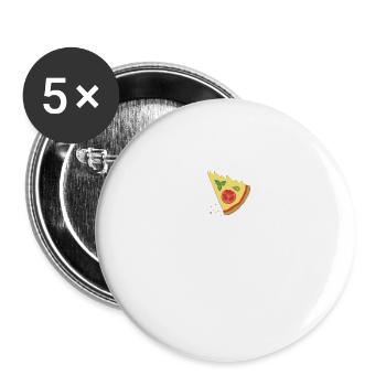 Couple Pizza Margherita Piece - Love Relation - - Buttons groß 56 mm (5er Pack) - Weiß - Vorne