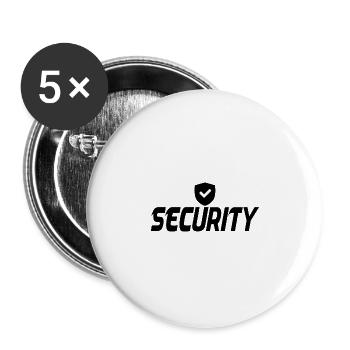 Lustige Sicherheitsüberprüfung - Buttons groß 56 mm (5er Pack) - Weiß - Vorne