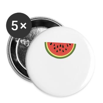 Melon melons fruit melon ladies - Buttons large 2.2''/56 mm (5-pack) - white - Front
