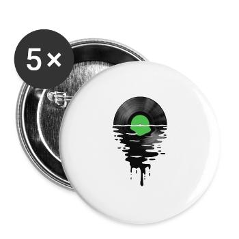 VinilLPRekord Sunset Grün - Lot de 5 grands badges (56 mm) - blanc - Devant