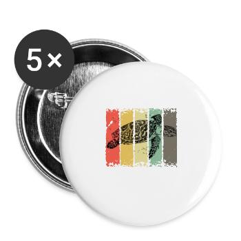 Turtle sea turtle turtle marine animals - Buttons large 2.2''/56 mm (5-pack) - white - Front