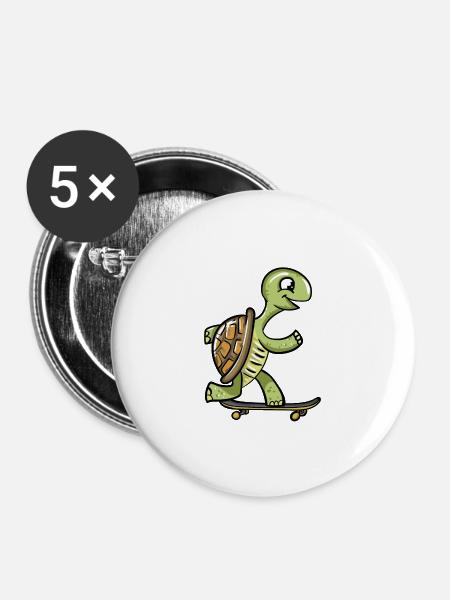 Skate Turtle - Buttons groß 56 mm (5er Pack) - Weiß