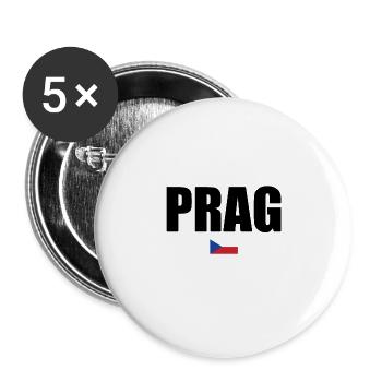 Tschechischen Prag Reise Souvenir Geschenkidee - Buttons groß 56 mm (5er Pack) - Weiß - Vorne