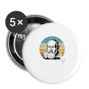 Thunderbolt lightning Galileo Philosopher Physics - Buttons large 2.2''/56 mm (5-pack) - white - Front