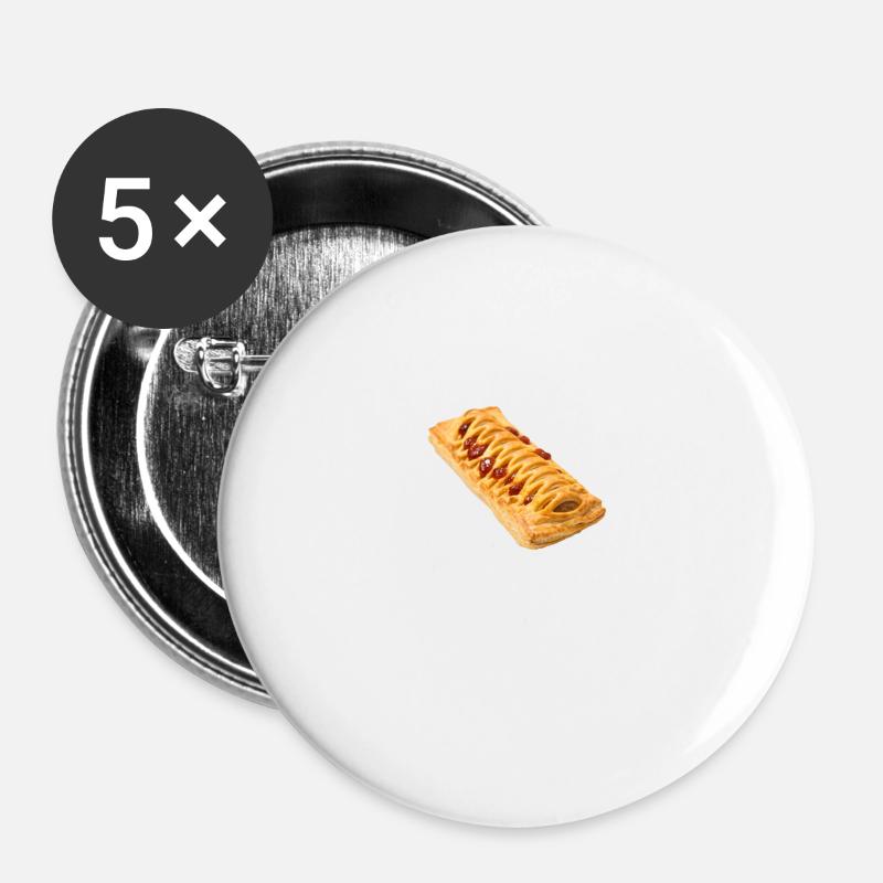 Frikandel bun - Buttons large 2.2''/56 mm (5-pack) - white