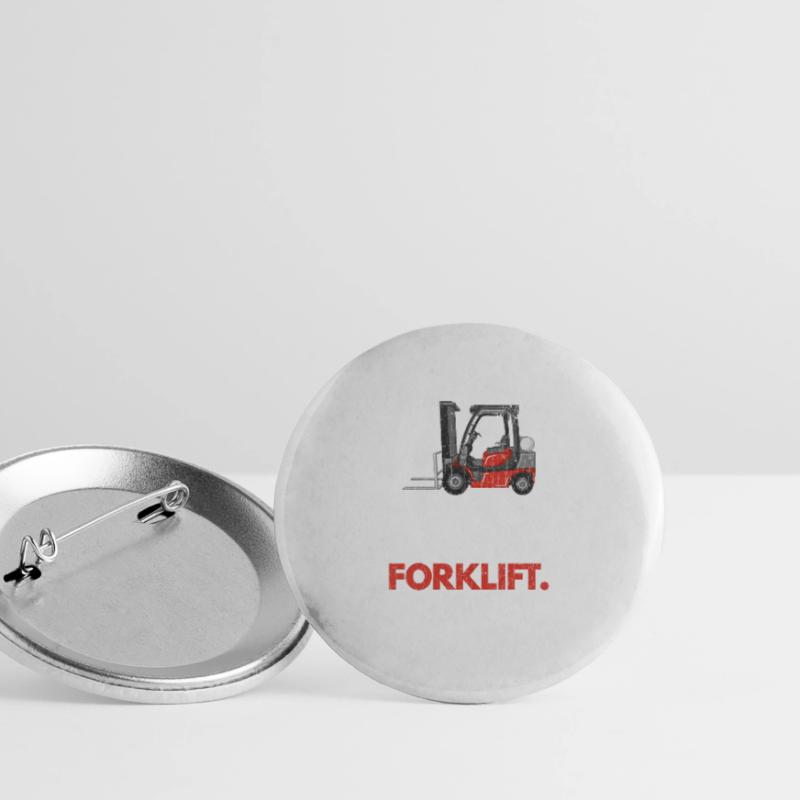 Funny Forklift Apparel Forklift Driver Operator Fu Buttons groß 56 mm (5er Pack)