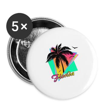 Florida - Buttons large 2.2''/56 mm (5-pack) - white - Front
