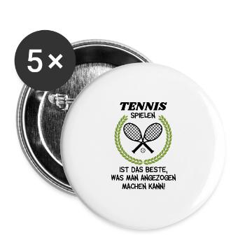 Perfekter Tennistrainer Spruch, Tennis Geschenk - Buttons groß 56 mm (5er Pack) - Weiß - Vorne