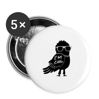 I m Cool Sayings Keep Cool - Buttons large 2.2''/56 mm (5-pack) - white - Front