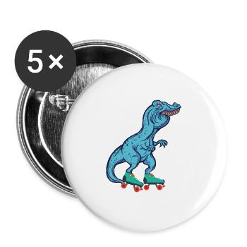 Dinosaur Roller Skates Roller Skating Skating - Buttons large 2.2''/56 mm (5-pack) - white - Front