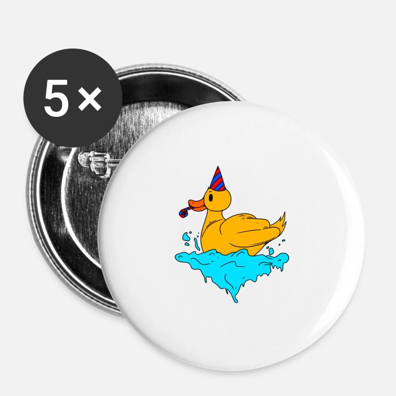 Rubber Duck - Buttons large 2.2''/56 mm (5-pack) - white