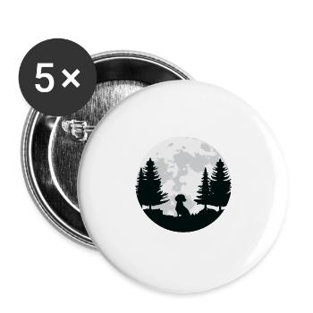 Cute Dachshund Tshirt for Dachshund fans gift - Buttons large 2.2''/56 mm (5-pack) - white - Front