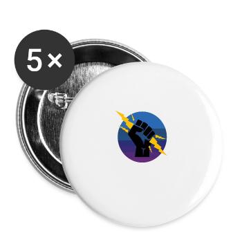Electrician ElectronicIan Vintage Retro Premium - Buttons large 2.2''/56 mm (5-pack) - white - Front