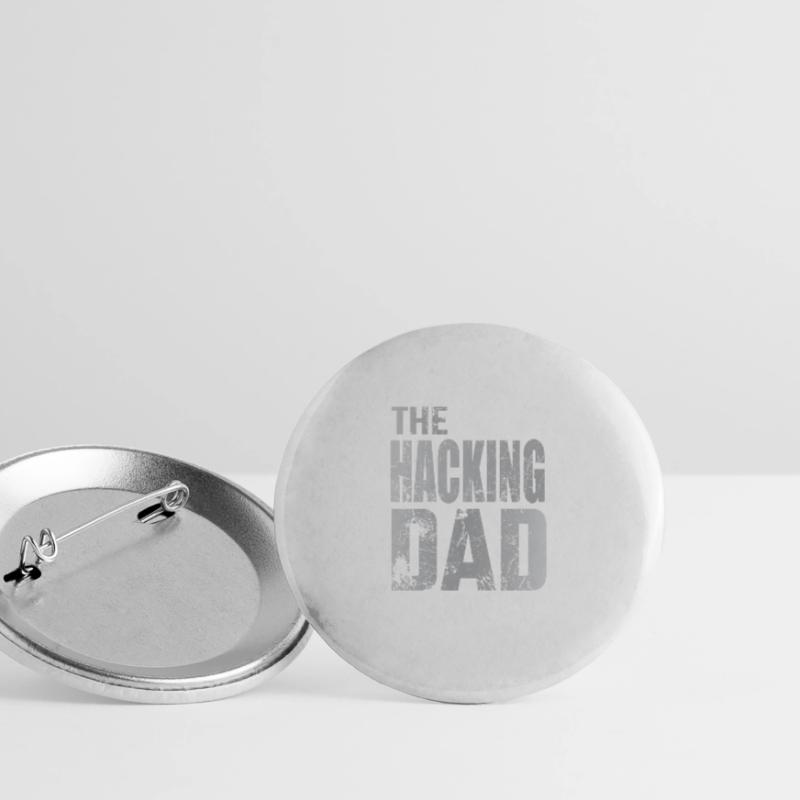 The Hacking Dad Hacker Vater Papa Code Computer Buttons groß 56 mm (5er Pack)