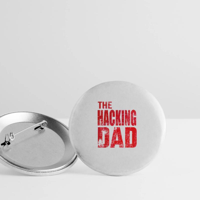 The Hacking Dad Hacker Father Papa Code Computer Buttons large 2.2''/56 mm (5-pack)