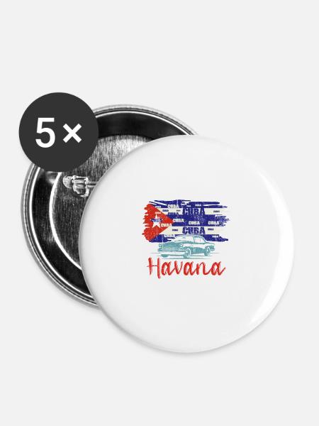 Kuba Hanvana - Buttons groß 56 mm (5er Pack) - Weiß