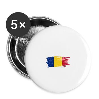 Rumänien Rumänien Rumäne Rumänin Rumänisch - Buttons groß 56 mm (5er Pack) - Weiß - Vorne
