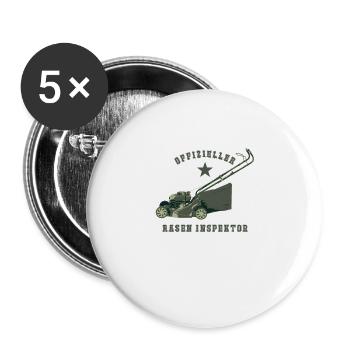 Garten Rasenmäher - Buttons groß 56 mm (5er Pack) - Weiß - Vorne