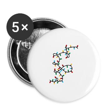 String lights Christmas - Buttons large 2.2''/56 mm (5-pack) - white - Front