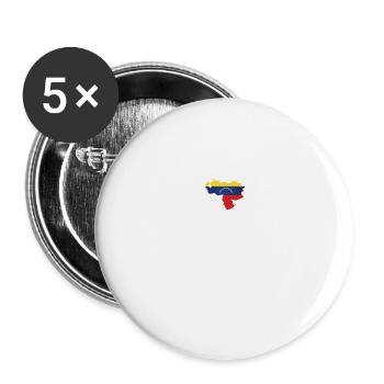 Venezuela Heartbeat Flag Vintage Venezuela - Buttons large 2.2''/56 mm (5-pack) - white - Front
