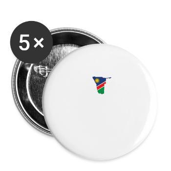 Namibia Heartbeat Flag Vintage Namibia - Buttons large 2.2''/56 mm (5-pack) - white - Front