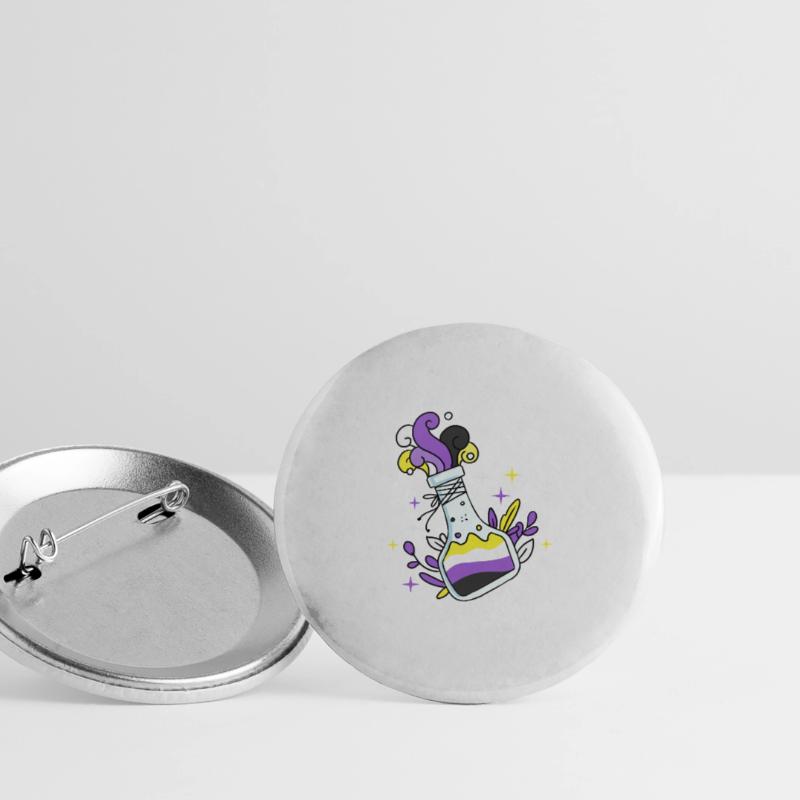Nonbinary Pride Zaubertrank Nonbinary Pride Buttons groß 56 mm (5er Pack)
