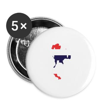 Thaïlande Heartbeat Flag Vintage Thaïlande - Lot de 5 grands badges (56 mm) - blanc - Devant