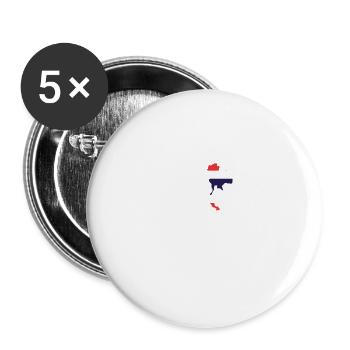 Thailand Herzschlag Flagge Vintage Thailand - Buttons groß 56 mm (5er Pack) - Weiß - Vorne