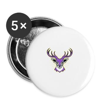 Oh Deer at Queer Nonbinary Pride - Buttons large 2.2''/56 mm (5-pack) - white - Front