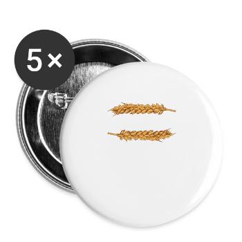 Ährenbruder Geschenk Bauer Landwirt - Buttons groß 56 mm (5er Pack) - Weiß - Vorne