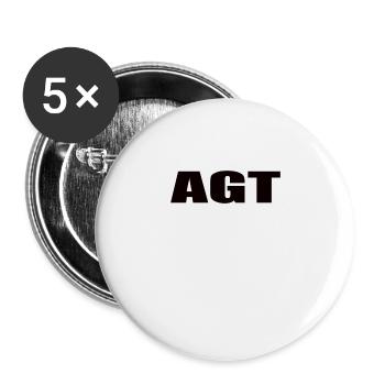 Freiwillige Feuerwehr AGT Atemschutz Geräteträger - Buttons groß 56 mm (5er Pack) - Weiß - Vorne
