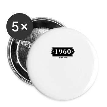 Funny Birthday Limited Issue 1960 - Buttons large 2.2''/56 mm (5-pack) - white - Front