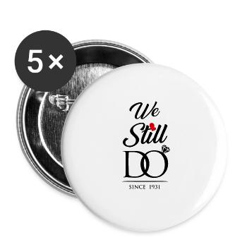 We Still Do Since 1931 Wedding Anniversary - Buttons large 2.2''/56 mm (5-pack) - white - Front
