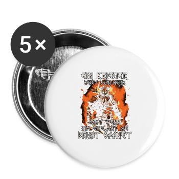 Legenden von Asgard Göttliche Macht der Wikinger - Buttons groß 56 mm (5er Pack) - Weiß - Vorne