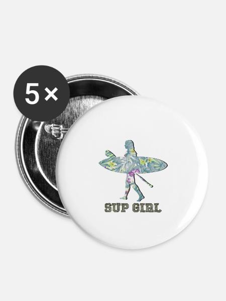 SUP - Buttons groß 56 mm (5er Pack) - Weiß