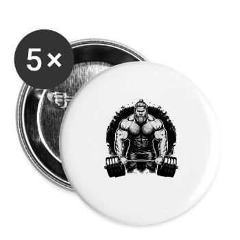 Viking Training Outfit Deadlift Bodybuilding - Buttons large 2.2''/56 mm (5-pack) - white - Front