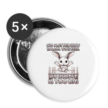 Kaninhop adventure: agility for your rabbit - Buttons large 2.2''/56 mm (5-pack) - white - Front