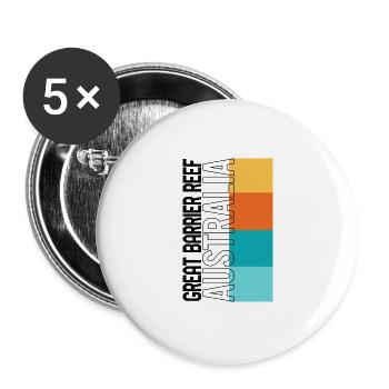 Vintage Australia Shirt, Great Barrier Reef - Buttons large 2.2''/56 mm (5-pack) - white - Front