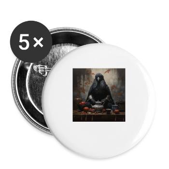 Japanese Art Japanese Woodblock Art Print Tea - Buttons large 2.2''/56 mm (5-pack) - white - Front