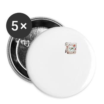 Ikonen der Freiheit Black History Month - Buttons groß 56 mm (5er Pack) - Weiß - Vorne
