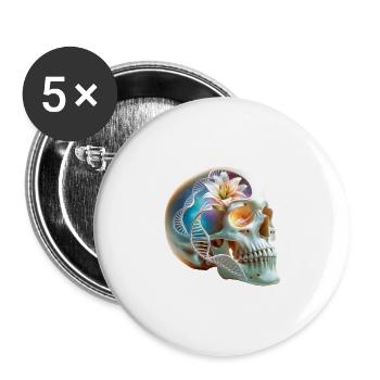 Helix Embrace Skull Shirt IVF Reise und neu - Buttons groß 56 mm (5er Pack) - Weiß - Vorne